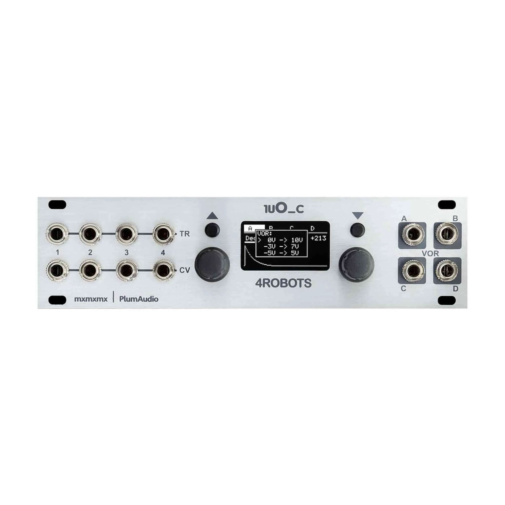 Plum Audio 1uO_c - 4ROBOTS Eurorack Module (Ornament and Crime) (Silver - 1U)