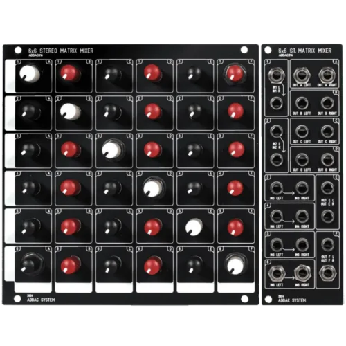 ADDAC 814 Eurorack 6×6 Stereo Matrix Mixer Module (814A + 814B)