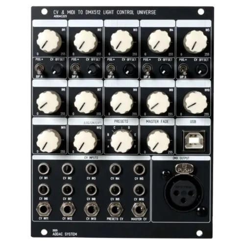 ADDAC 223 CV MIDI to DMX512 Light Control Universe Eurorack Module