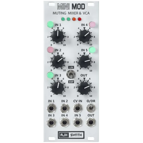 AJH Synth MiniMod Muting Mixer & VCA Eurorack Module (Silver)