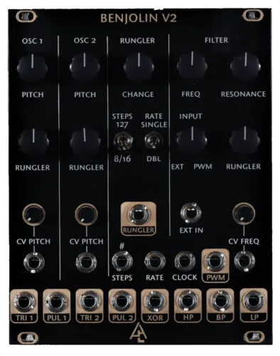 After Later Audio Benjolin V2 Eurorack Module (Black and Gold)