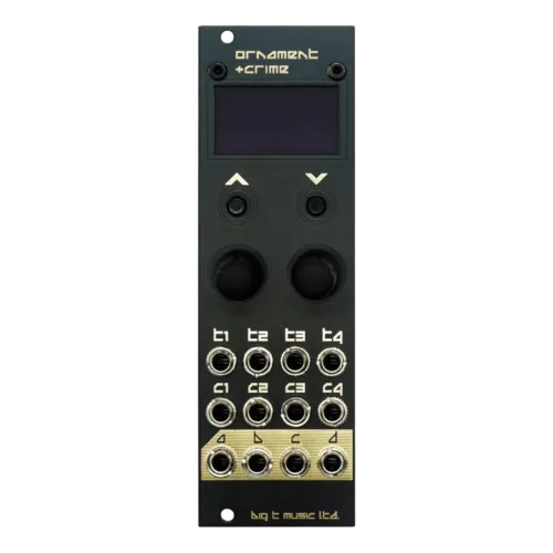 Big T Music Ornament and Crime Eurorack Module (Black/Gold)
