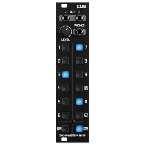 Boredbrain Cue Eurorack PFL Channel Monitor Expander Module (Xcelon)