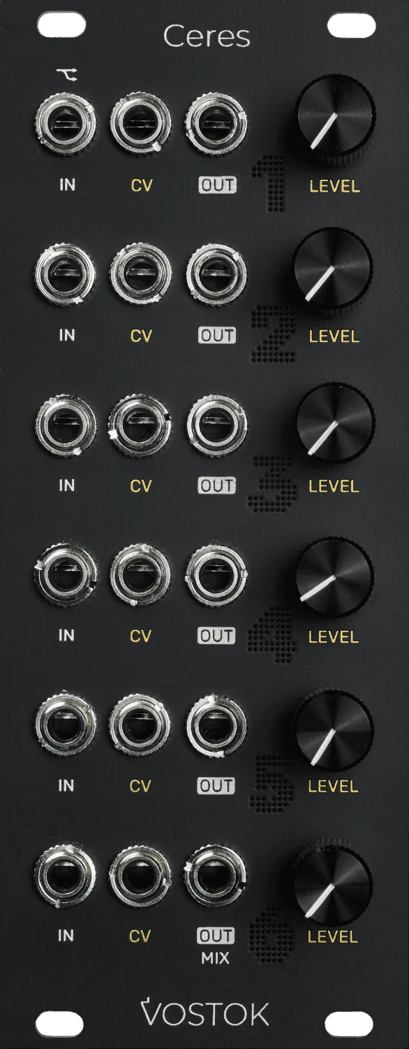 Vostok Instruments Ceres High-Class Linear VCA and Eurorack Mixer Module