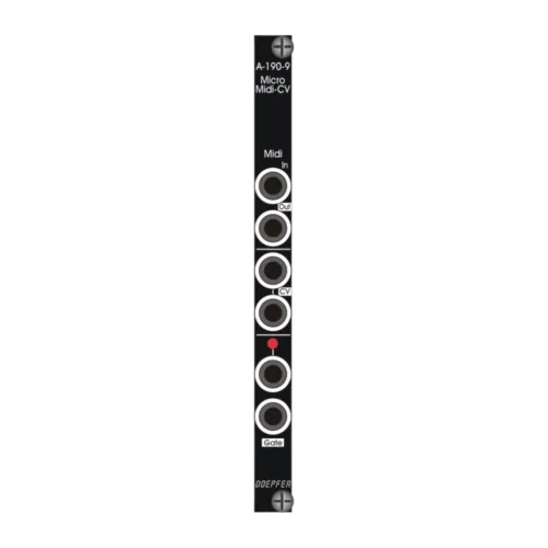 Doepfer A-190-9V Eurorack Micro MIDI to CV Gate Interface Module (Black)