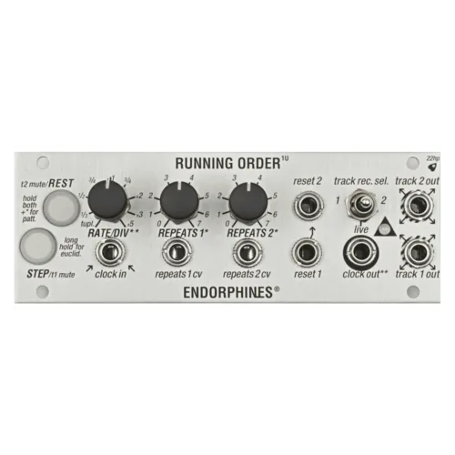 Endorphin.es Running Order Eurorack Trigger Sequencer Module (1U – Silver)