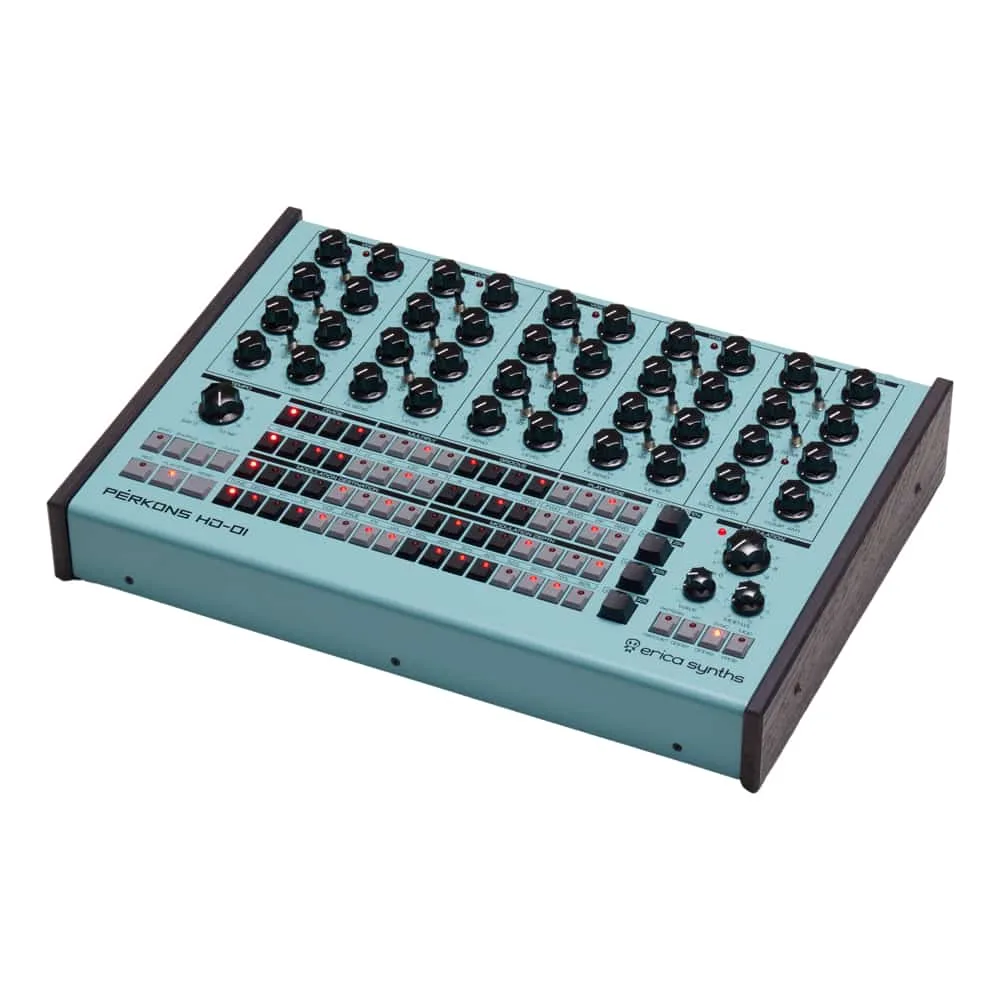 Erica Synths Perkons HD-01 Desktop Groovebox (Jet Fighter Cockpit Blue) - Image 3