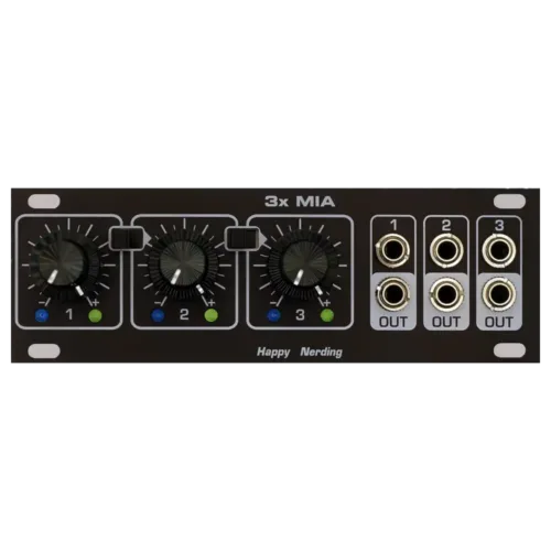Happy Nerding 3xMIA 1U Eurorack Voltage Controller Mixer Module (Black)