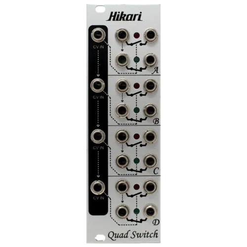 Hikari Instruments Quad Switch Eurorack Four Channel Switch CV Module