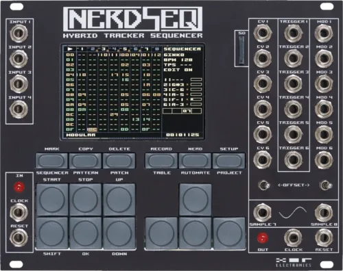 XOR Electronics NerdSEQ Eurorack Tracker Sequencer Module (Black)