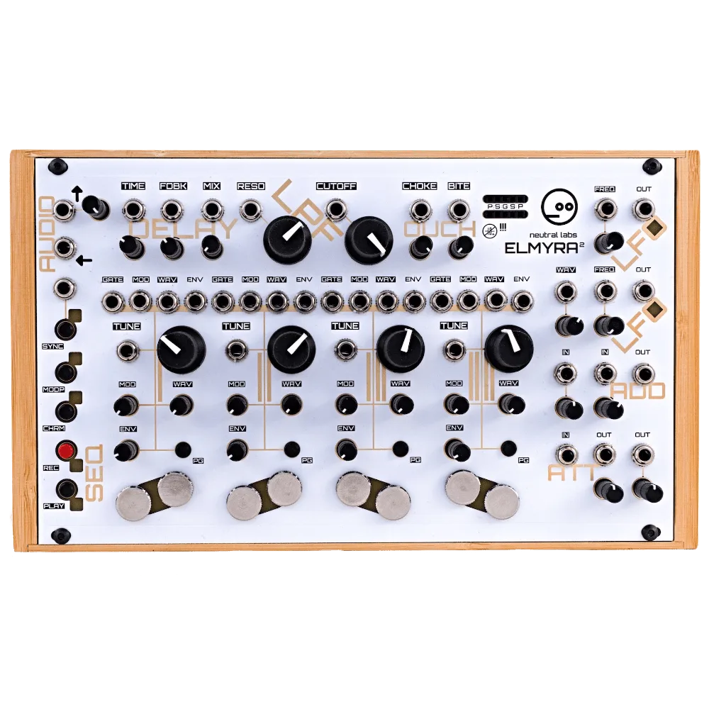 Neutral Labs Elmyra 2 Desktop Four Voice Hybrid Drone Synthesizer (White)