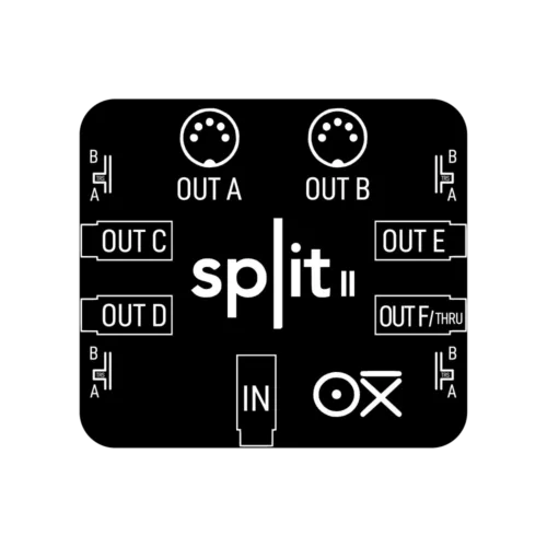 Oxi Instruments Split 2 MIDI Thru/Splitter Breakout Box