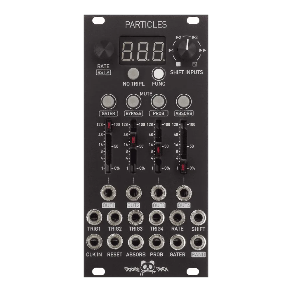Patching Panda Particles Eurorack Trigger Modulation and Pattern Variation Module (Black)