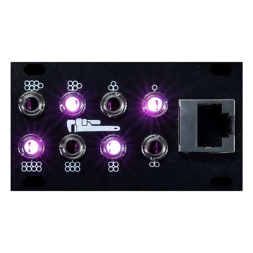 Plum Audio Rack Plumber RJ45 Eurorack Multicore Cable Extension Module (1U - Black - Pair)