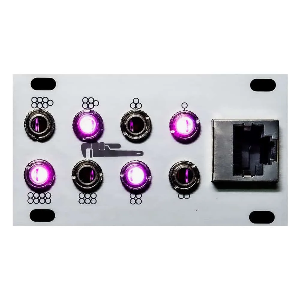 Plum Audio Rack Plumber RJ45 Eurorack Multicore Cable Extension Module (1U - Silver - Pair)