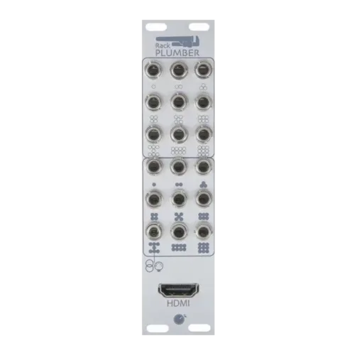 Plum Audio Rack Plumber HDMI Eurorack Multicore Cable Extension Module (3U – Silver – Pair)