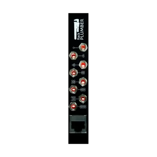 Plum Audio Rack Plumber RJ45 Eurorack Multicore Cable Extension Module (3U – Black – Pair)