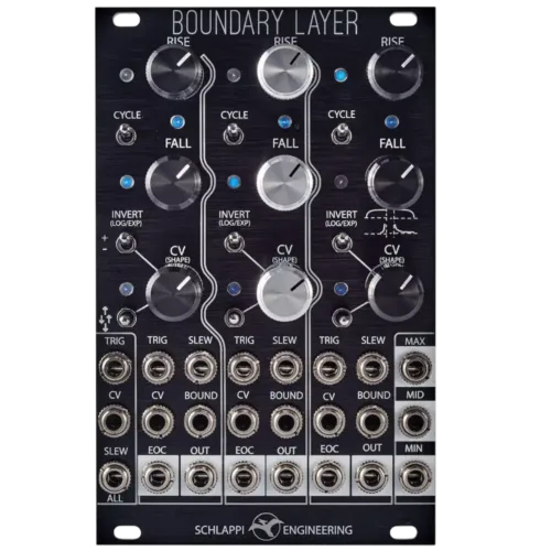 Schlappi Engineering Boundary Layer Eurorack Triple Cycling Slew Module (Black)