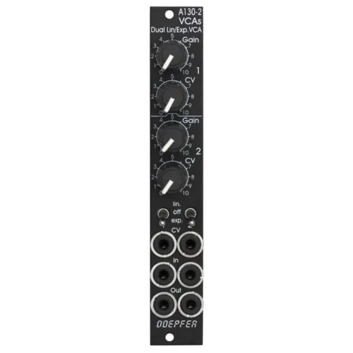 Doepfer A-130-2V Dual VCA Eurorack Module (Slim Black)