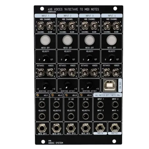 ADDAC 222 4×6 Voices 1V/Octave to MIDI Notes Eurorack Module