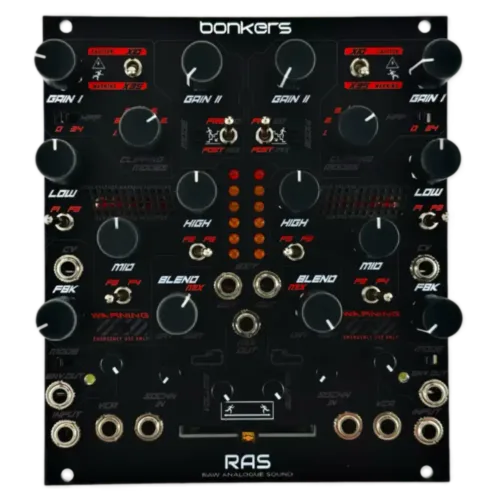 Raw Analogue Sound Bonkers Eurorack Dual Versatile Analogue Processor Module (Black)
