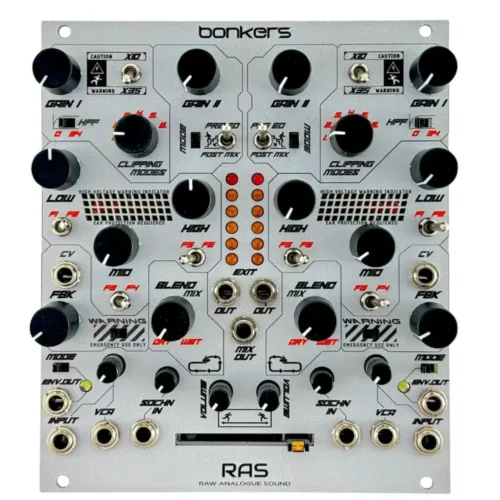 Raw Analogue Sound Bonkers Eurorack Dual Versatile Analogue Processor Module (Silver)