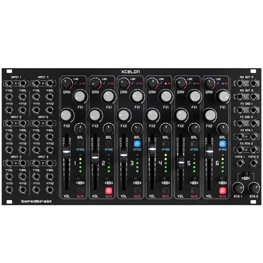 Boredbrain Xcelon Eurorack Stereo Mixer Module