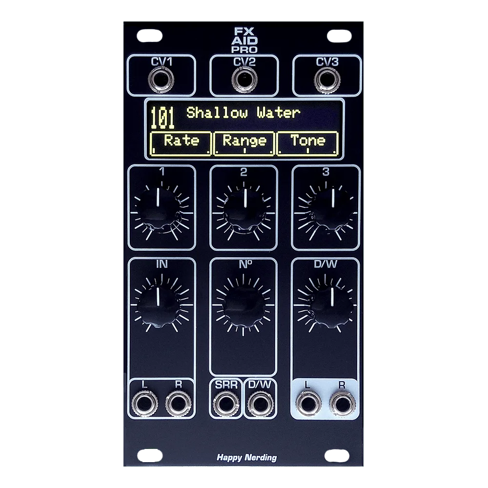 Happy Nerding FX Aid Pro Eurorack Stereo Multi-FX Module (Black)