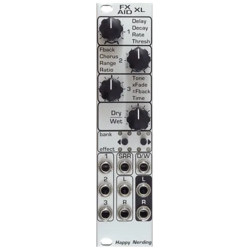 Happy Nerding FX Aid XL Eurorack Stereo Multi-FX Module (Silver)