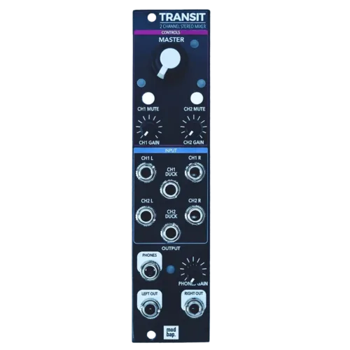 Modbap Transit Stereo 2 Channel Eurorack Mixer Module