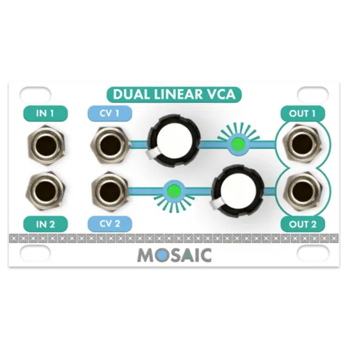Mosaic 1U Eurorack Dual VCA Module (White)