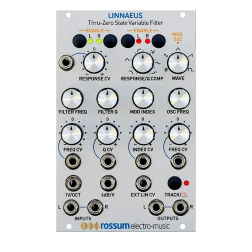 Rossum Electro-Music Linnaeus Stereo Thru-Zero Stereo Filter Module (Silver)