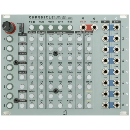 Tenderfoot Electronics Chronicle 8 Channel Eurorack CV & Gate Sequencer Module