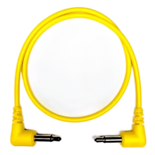 Tendrils Right Angled Eurorack Patch Cable (6 Pack – 60cm – Yellow)
